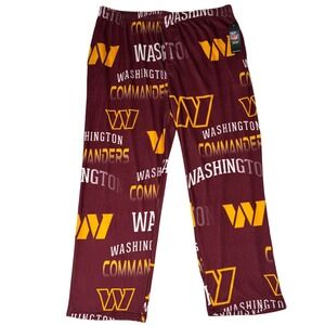 Washington Commanders NFL Pajama Pants XXL Burgundy Soft Sleep Lounge